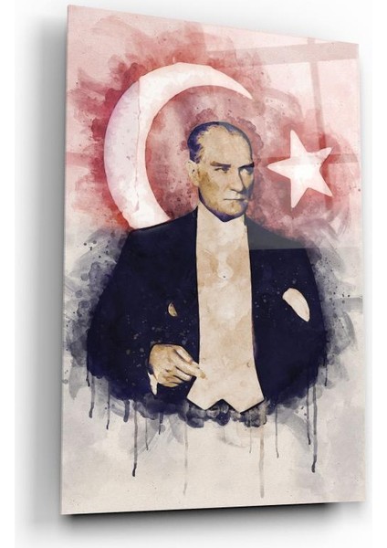 Atatürk Cam Tablo | Hediyelik, Dekoratif, Ofis, Mutfak