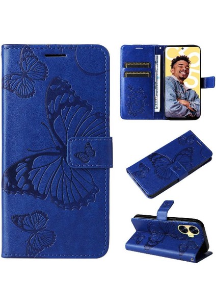 Kart Yuvası Standı Manyetik ile Realme C55 4g Flip Kickstand Için Flip Case (Yurt Dışından)