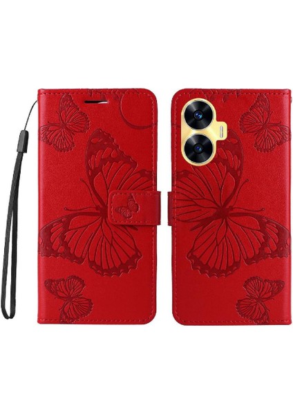 Kart Yuvası Standı Manyetik ile Realme C55 4g Flip Kickstand Için Flip Case (Yurt Dışından) indirimleri