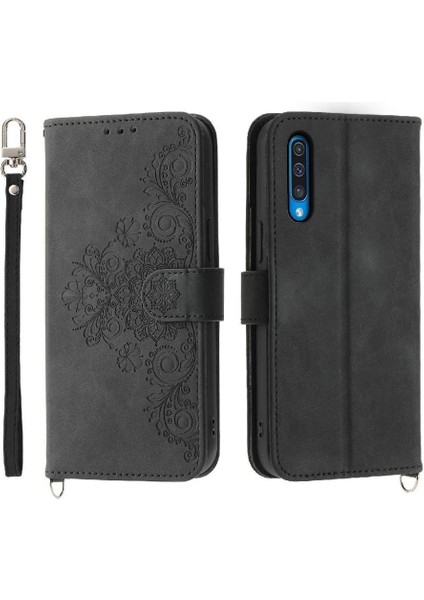 Samsung Galaxy A50 Çoklu Kredi Kartı Yuvaları Kabartmalı Için Flip Case (Yurt Dışından)