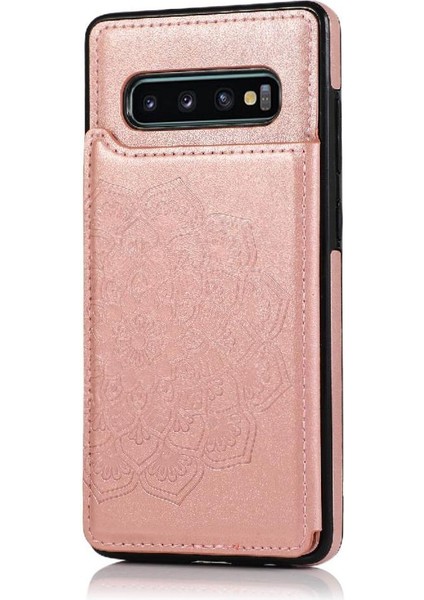 Samsung Galaxy S10 Için Kart Tutucu Kılıf ile Cüzdan Pu Deri Çift Flip (Yurt Dışından)