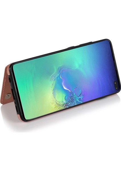 Samsung Galaxy S10 Için Kart Tutucu Kılıf ile Cüzdan Pu Deri Çift Flip (Yurt Dışından) modelleri