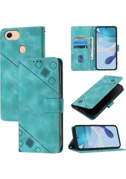 Oppo F17 Için Kılıf Manyetik Deri Cüzdan Kapak Çevirin Kart Tutucu (Yurt Dışından)