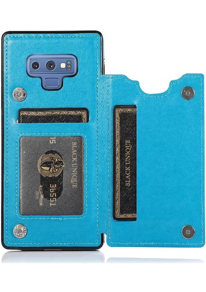 Samsung Galaxy Not 9 Flip Darbeye Pu Için Kart Tutucu Kılıf ile Cüzdan (Yurt Dışından)