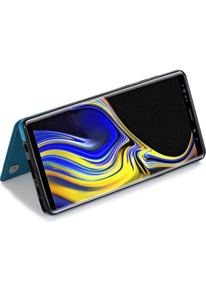 Samsung Galaxy Not 9 Flip Darbeye Pu Için Kart Tutucu Kılıf ile Cüzdan (Yurt Dışından)