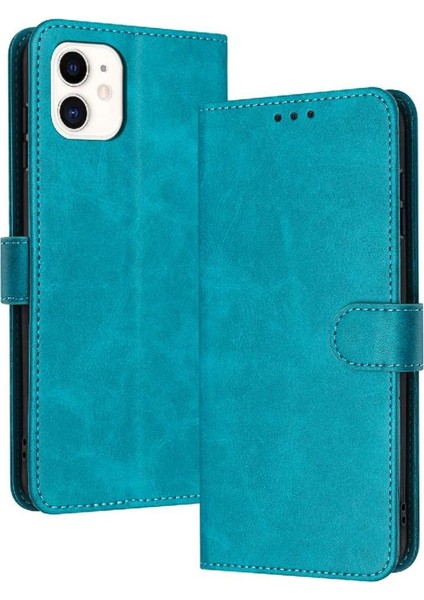 Pu ile Kart Yuvası ile IPhone 11 Pro Saf Renk Kickstand Için Flip Case (Yurt Dışından)