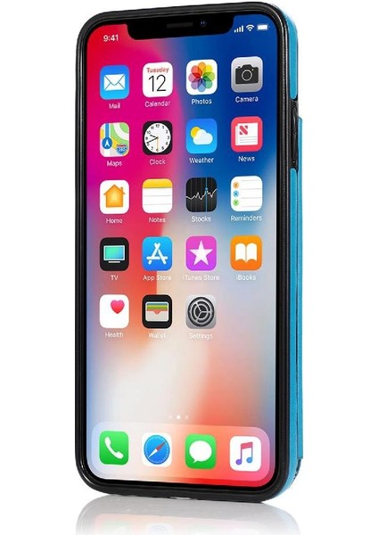 IPhone Xr Desen Çiçek Çift Düğmeler Için Kart Tutucu Kılıf ile Cüzdan (Yurt Dışından)