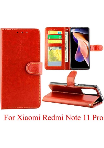 Xiaomi Redmi Not 11 Pro Pu Deri Manyetik Kapatma Kartı Için Flip Case (Yurt Dışından) fiyatları