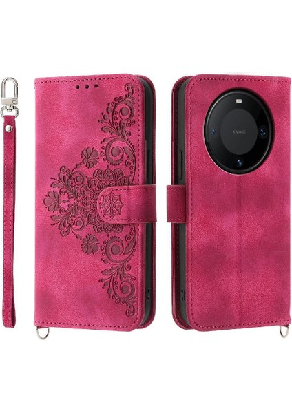 Huawei Mate 60 Pro Için Flip Case Kabartmalı Darbeye Çoklu Kredi Kartı (Yurt Dışından)