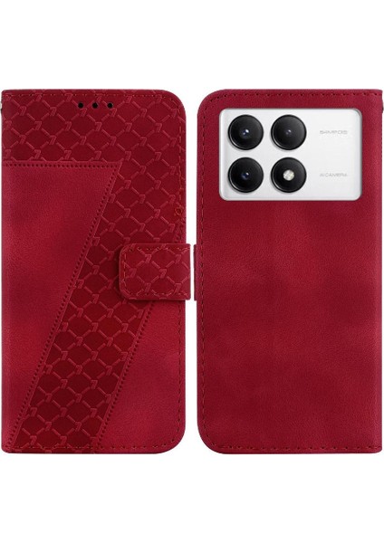 Telefon Kılıfı Için Xiaomi Poco F6 Pro Cüzdan Kart Yuvası Fonksiyonu Pu Deri (Yurt Dışından)