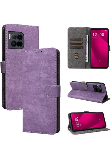 T-Mobile Revvl 7 Pro 5g Pu Deri Flip Folio Cüzdan Rfıd Kapatma Için Kılıf (Yurt Dışından)
