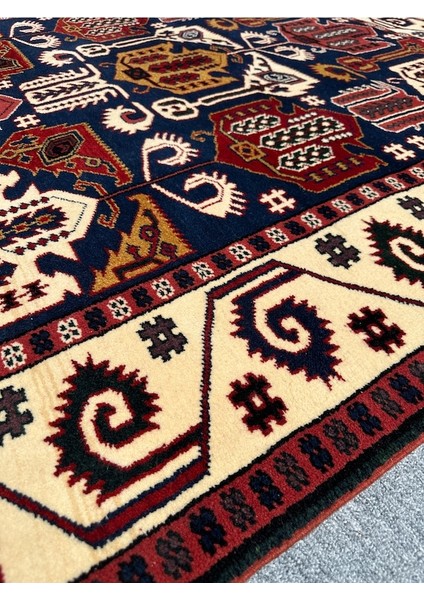 El Dokuma Koyu Lacivert Yörük Halısı 190X246 Yün Salon Halısı modelleri