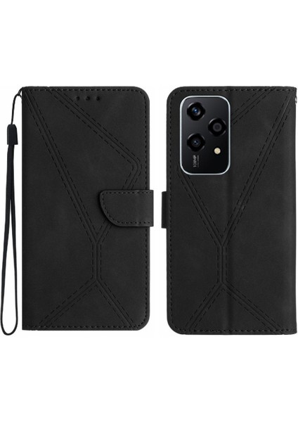 Onur 200 Lite Için Flip Case Yumuşak Pu Deri Deri Cüzdan Yüksek Kalite (Yurt Dışından)