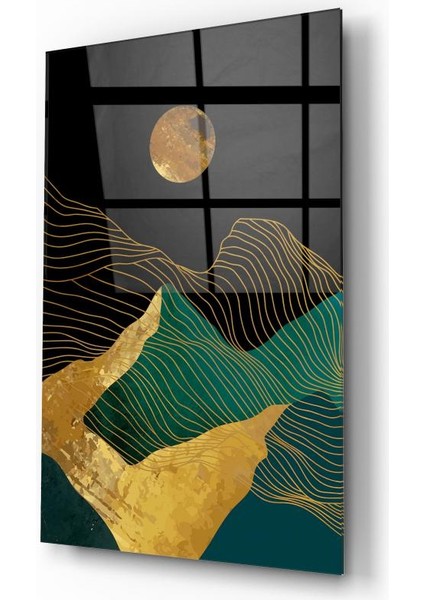 Gold Desenler Cam Tablo | Hediyelik, Dekoratif, Ofis, Mutfak