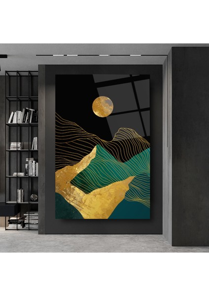 Gold Desenler Cam Tablo | Hediyelik, Dekoratif, Ofis, Mutfak