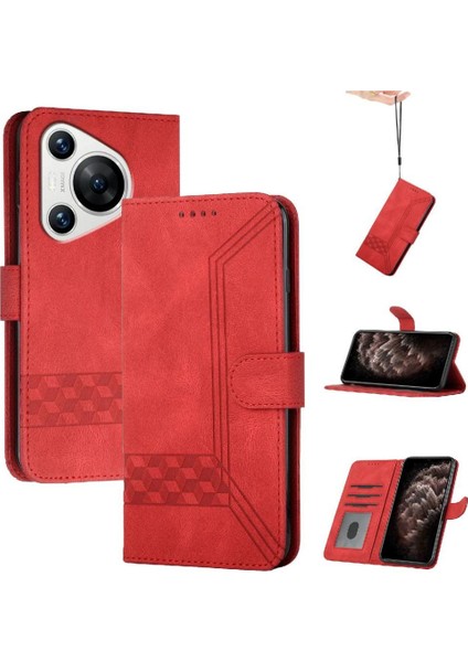 Kullanışlı Stand Özelliği ile Huawei Pura 70 ile Uyumlu Pu Deri Cüzdan (Yurt Dışından)