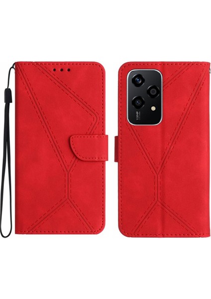 Onur 200 Lite Için Flip Case Yumuşak Pu Deri Deri Cüzdan Yüksek Kalite (Yurt Dışından)