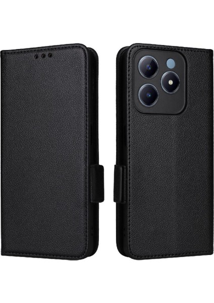 Realme C63 4g Için Flip Case Pu Deri Cüzdan Manyetik Yan Toka Kartı (Yurt Dışından)