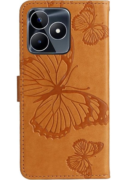 Realme C53 Manyetik Kapak Flip Kickstand Için Flip Case Kart Yuvası ile Pu (Yurt Dışından) fiyatları