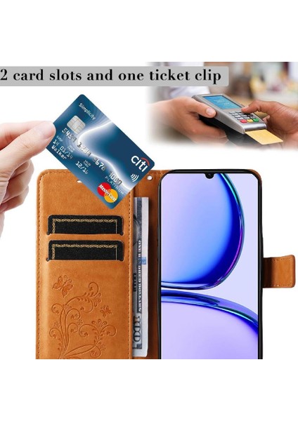 Realme C53 Manyetik Kapak Flip Kickstand Için Flip Case Kart Yuvası ile Pu (Yurt Dışından) indirimleri