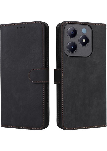 Realme C63 4g Kart Yuvaları Için Kılıf Kapak Rfıd Engelleme Manyetik Kapatma Pu (Yurt Dışından)