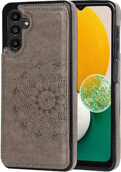 Samsung Galaxy A13 5g Çift Düğmeler Için Kart Tutucu Kılıf ile Cüzdan Çevirin (Yurt Dışından)