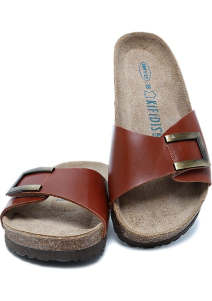 K10280DK Kifidis Soft Step Kadın Deri Mantar Terlik 36-41