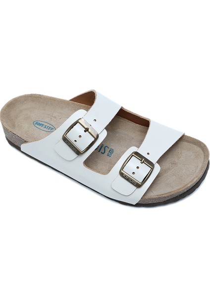 K10260DK Kifidis Soft Step Kadın Çift Bantlı Deri Mantar Terlik 36-41 fiyatları
