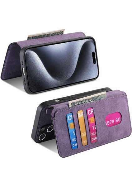 IPhone 15 Için Flip Case Pro Retro Kart Standı Cüzdan Mıknatıs Koruyucu (Yurt Dışından) fiyatları