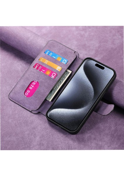 IPhone 15 Için Flip Case Pro Retro Kart Standı Cüzdan Mıknatıs Koruyucu (Yurt Dışından) indirimleri