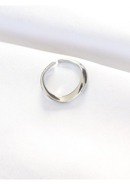 Mulvxxmd XDN02 Yassı Silver Renk Ayarlanabilir Yüzük (Mulvix)