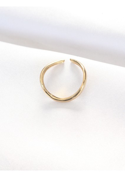 Mulvxxmd XDN02 Yassı Gold Renk Ayarlanabilir Yüzük (Mulvix)