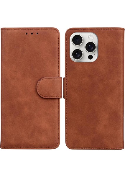 IPhone 16 Için Flip Case Pro Max Kart Yuvası Standı Tutucu Premium Pu Deri (Yurt Dışından)