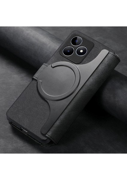 Realme C53 Mıknatıs Koruyucu Malzeme Için Flip Case Cüzdan Retro Kart Standı (Yurt Dışından) fırsatları
