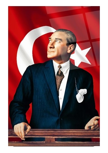 Atatürk Cam Tablo | Hediyelik, Dekoratif, Ofis, Mutfak