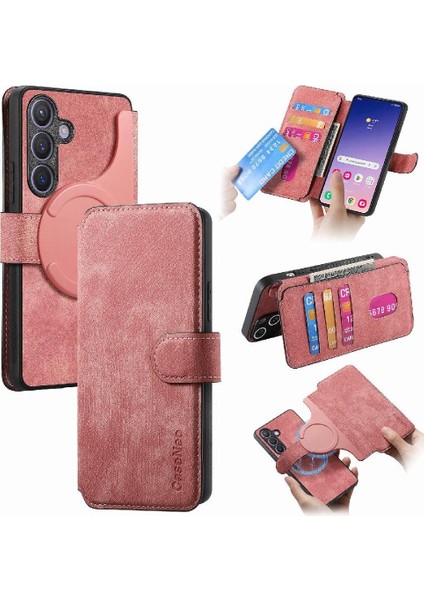 Samsung Galaxy S24 Artı Retro Kart Standı Cüzdan Mıknatıs Için Flip Case (Yurt Dışından)