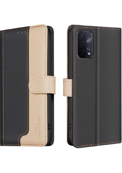 Oppo A74 5g Darbeye Dayanıklı Tpu Iç Kabuk Rfıd Engelleme Kartı Için Flip Case (Yurt Dışından)