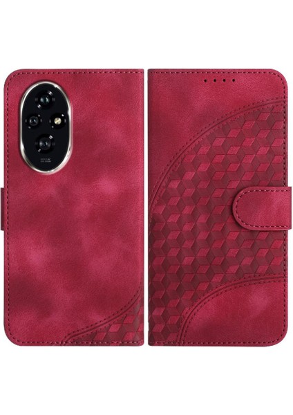Onur Için Flip Case 200 Geometrik Desen Manyetik Kart Tutucu Flip Pu (Yurt Dışından)