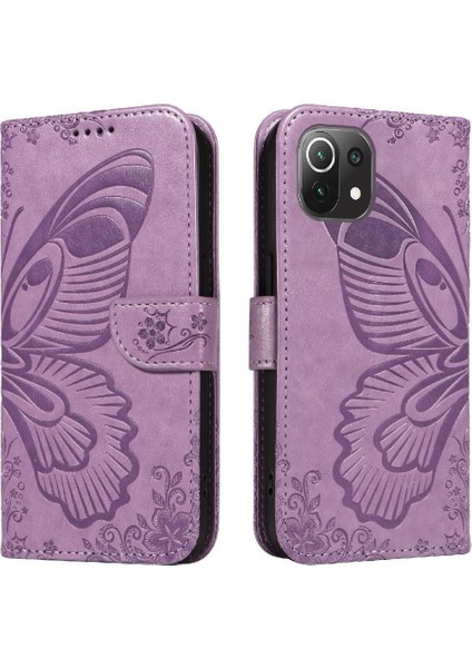 Kredi Kartı Yuvası ile Xiaomi 11 Lite Ayrılabilir El Kayışı Için Flip Case (Yurt Dışından)