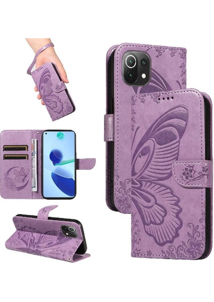 Kredi Kartı Yuvası ile Xiaomi 11 Lite Ayrılabilir El Kayışı Için Flip Case (Yurt Dışından) modelleri