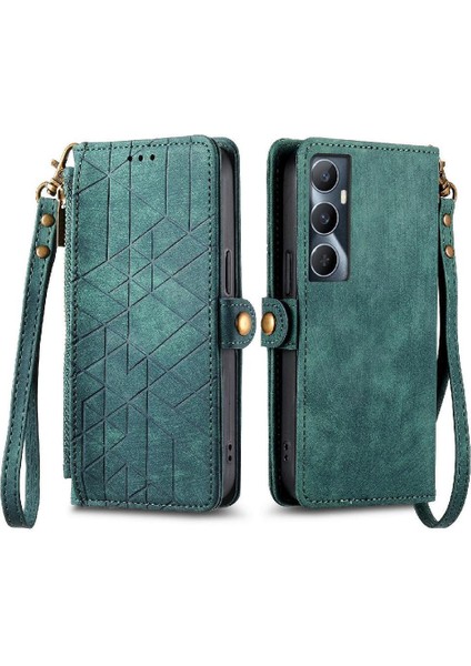 Realme C65 Flip Kapak Kılıf Için Flip Case Basit Iş Cüzdan (Yurt Dışından)