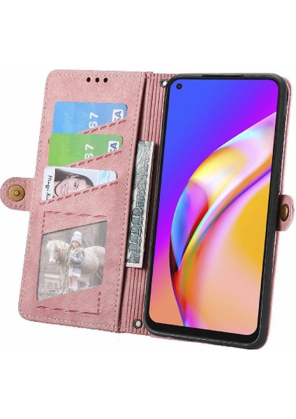 Oppo A94 5g Için Flip Case/oppo 5z Darbeye Deri Kılıf Basit Flip (Yurt Dışından)