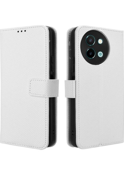 Vıvo Y200I 5g Manyetik Cüzdan Kapak Kart Tutucu Kickstand Için Kılıf (Yurt Dışından)