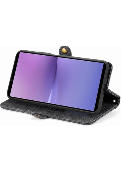 Sony Xperia 10 V Için Flip Case Darbeye Basit Iş Deri Kılıf (Yurt Dışından) indirimleri