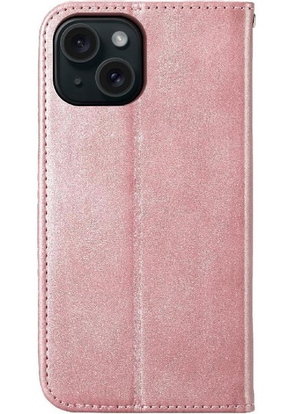 IPhone 15 Için Flip Case Standı Eşkenar Dörtgen Şekli Cüzdan El Kayışı Günlük Kullanım (Yurt Dışından) fırsatları