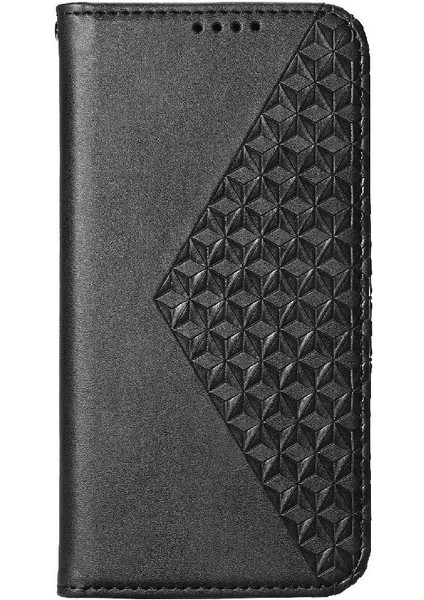 IPhone 15 Için Flip Case Pro El Kayışı Günlük Kullanım Eşkenar Dörtgen Şekli Standı Cüzdan (Yurt Dışından) fırsatları