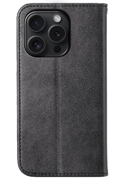 IPhone 15 Için Flip Case Pro El Kayışı Günlük Kullanım Eşkenar Dörtgen Şekli Standı Cüzdan (Yurt Dışından) indirimleri