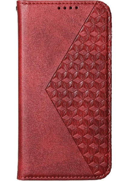 IPhone 15 Için Flip Case Pro El Kayışı Günlük Kullanım Eşkenar Dörtgen Şekli Standı Cüzdan (Yurt Dışından) indirimleri