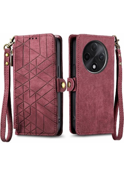Oppo A3 Pro Için Flip Case Deri Kılıf Cüzdan Kapak Çevirin Darbeye (Yurt Dışından)