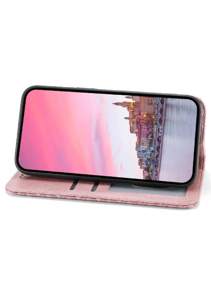 BDT Boutique Samsung Galaxy M55 Günlük Kullanım Için Flip Case Standı Cüzdan El Kayışı Eşkenar Dörtgen (Yurt Dışından)